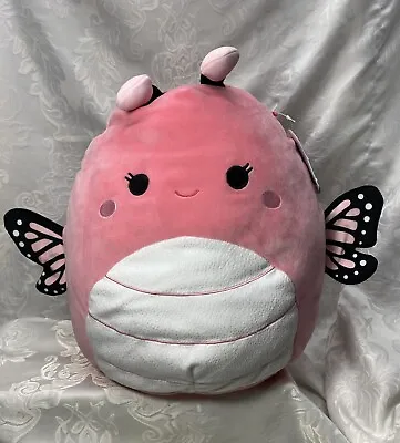 Squishmallows 18” Andreina Pink Monarch Butterfly Plush Black Wings NWT New • $20