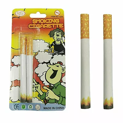 Fake Cigarettes Fags Smoke Effect Lit End Novelty Trick Joke Pranks Fancy Gifts • £2.99