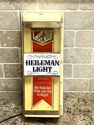 Vintage Rare Bar Liquor Store Heileman Light Beer Lighted Sign 16  X 6 1/2  (SH) • $97.50