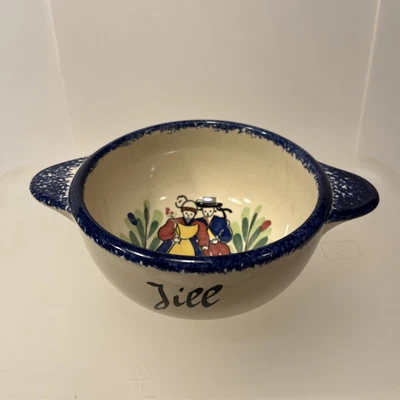 $24.99 • Buy FRENCH Fait Main PORNIC Pottery Boy/Girl HANDPAINTED Bowl “JILL” Perros-Guirec