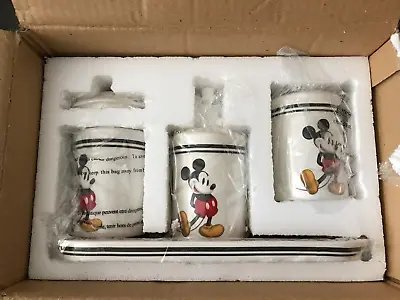 Disney DIRECT Mickey Mouse  Lotion Dispenser Toothbrush Holder & Tray 3pc Set • $49.99