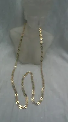 Stunning QVC Veronese Sterling 925 Gold Plate Mirror Links Necklace  • $129.99