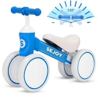 Baby Balance Bike For 1-3 Year Old Boys & Girls Toddler Bike W/No Pedal 4 Wheels • $29.99