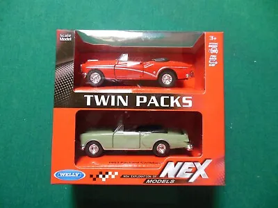 Nex Welly Twin Packs 1953 Buick Skylark Packard Caribbean Die Cast 1:38 Scale • $19.99