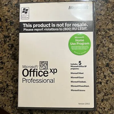 Microsoft Office XP Professional Suite Version 2002 CD With Product Key • $15.99