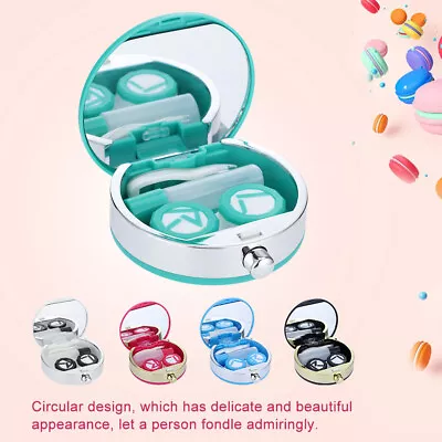 £4.66 • Buy Mini Contact Lens Holder Eye Care Lenses Case Set Cute Lovely Travel Kit Box Gfl