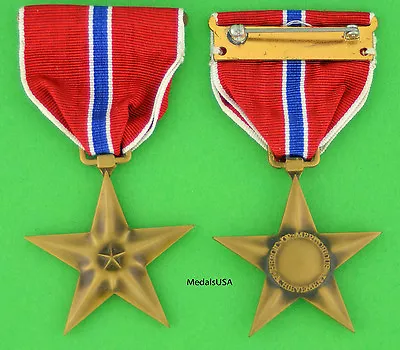 $24.49 • Buy WWII Bronze Star Medal - Slot Back Brooch - Government Surplus Find Original WW2
