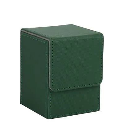 Deck Case Storage Box PU Leather Deck Box Holds 100+ Cards Game MTG Container • £8.43