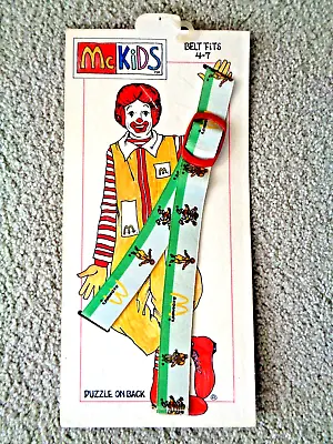 McDonald's McKids Display Card W/Belt • $29.95