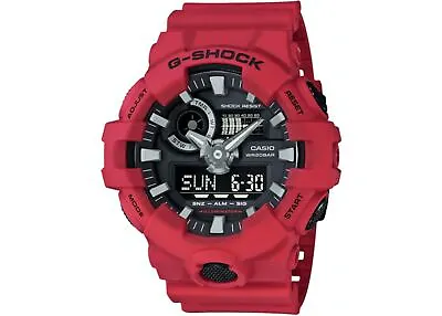 New Casio G-Shock GA700-4 Super Illuminator Ana-Digital 3D Red Men's Watch • $84.95