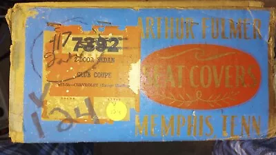 $145 • Buy VTG 1957-58 CHEVROLET EXCEPT HT Arthur Fulmer CLUB COUPE  Seat Cover Set In Box 
