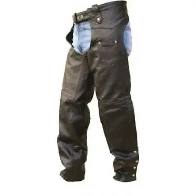 Tall Plain Motorcycle Lined Chaps • $158