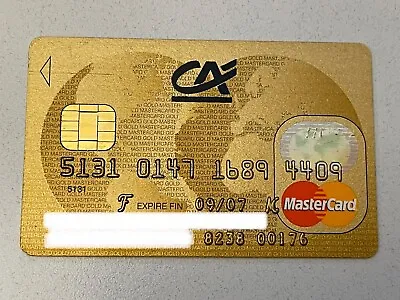 MasterCard Gold Credit Card CREDIT AGRICOLE FRANCE ~ UNSIGNED CHIP EXPIRED 2007 • $18.99