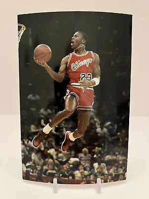 A Young Michael Jordan Dunking In The Dunk Contest Chicago Bulls 4x6 Photo • $4.99