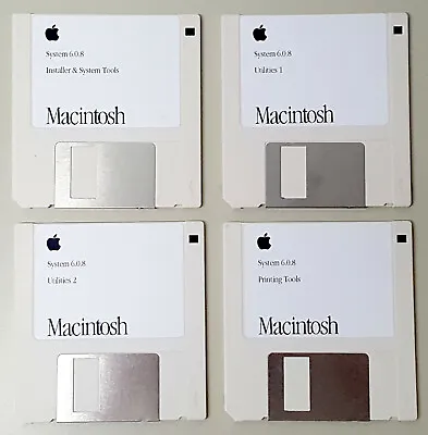 Apple Macintosh System 6.0.8 Complete Set Of 800k Install Disks For Classic Macs • $24.95