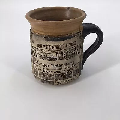 $19.99 • Buy Newspaper Mug Pen Holder Wall Street Journal Bangor Daily News Sun-Sentinel Cup