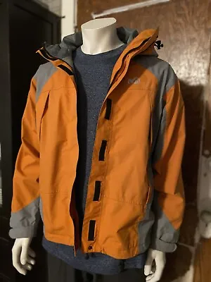 MILLET GORE-TEX XCR Orange/Gray Hooded Jacket Mens Sz M • $100