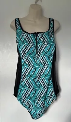 Swimming Costume With Zip Front Size 26 • £8.99