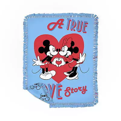 Blue Red Mickey Mouse Minnie Mouse Polyester Throw 55  X 67  • $21.61
