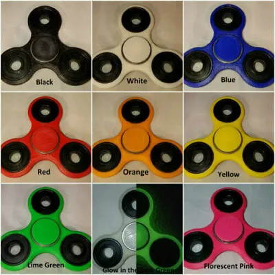 Hand Finger Fidget Spinner Tri Spin Toy Autism ADHD Stress Relief  Pack Of 4 • £6.99