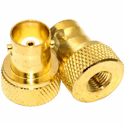 2pcs RF Coaxial Coax Adapter SMA Male To BNC Female Goldplated • $7.55