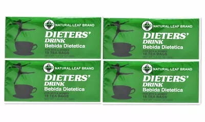 £21.75 • Buy Dieters' Drink Bebida Dietetica Natural Leaf Brand Dieters - 4 BOX 72 Tea Bags