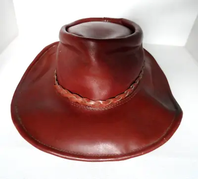 £18.87 • Buy Vintage Leather Australian Bush Hat . Made In Australia . Size Large