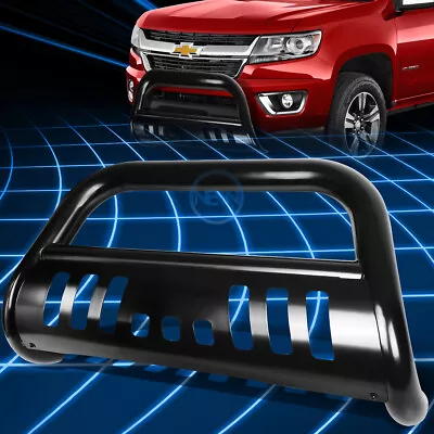 For 15-17 Colorado Canyon 3 Black Bull Bar Push Front Bumper Grille Guard W/Skid • $213.50