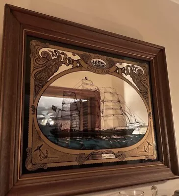 Vintage Cutty Sark British Clipper 1869 Scotch Whisky Ship Mirror Bar Sign • $39.95