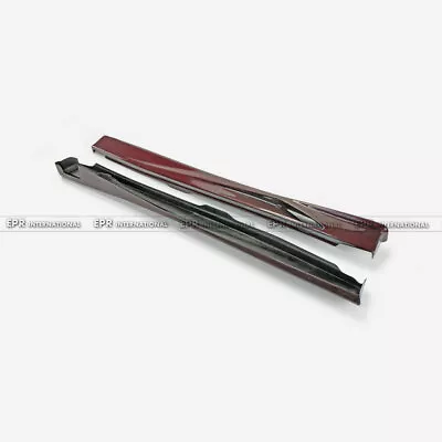 For Mitsubishi EVO 8 9 VTX Cyber Evo Red Carbon Fiber Side Skirt Addon Bodykits • $1334.59