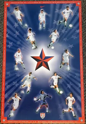 US Women's Soccer Team 1999 Vintage Original Nike 23x35 POSTER Mia Hamm Foudy+ • $129.99