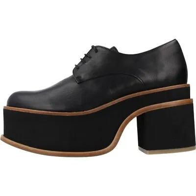 $190 • Buy $500 Paloma Barcelo Nicole Platform Leather Chunky Black Loafer 37 (md27)