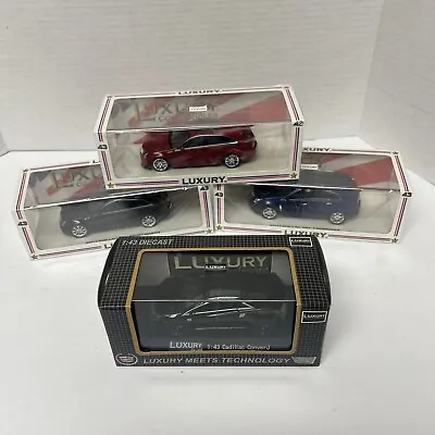 Set Of 4 LUXURY COLLECTIBLES 1/43 CADILLAC 2011 SRX CROSSOVER - CTS V WAGON • $64.95