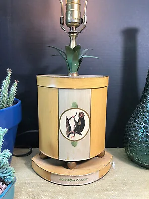 Vtg Metal Table Lamp Monkey Yellow Green Tiki 50s 22  Tall • $19.95