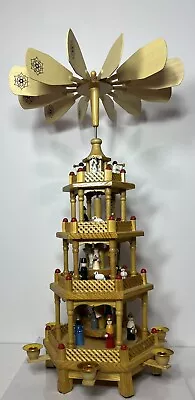 Vintage Spiegel Christmas Nativity Carousel Windmill Pyramid 4Tier • $199