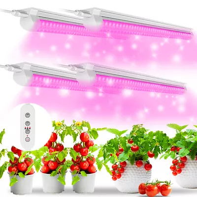 4 Tubes 60cm T8 20W LED Grow Plant Lights Full Spectrum LED Tube Light Fixtures • $55.99