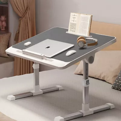 Large Folding Laptop Table Bed Tray Sofa LapDesk Notebook Stand AdjustableHeight • £21.94