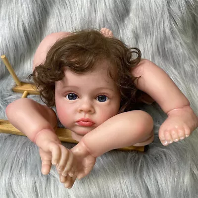 24  Painted Reborn Doll Kit Tutti Rooted Hair DIY Parts Cloth Body Visible Veins • $89.46