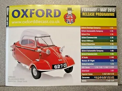 £1.99 • Buy OXFORD DIECAST CATALOGUE ~ RELEASE PROGRAMME  Feb 2015-  May 2015