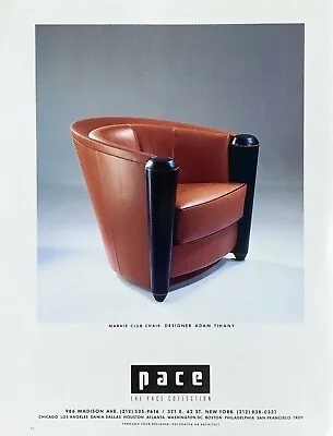 1991 PACE Collection -Marnie Club Chair Designer Adam Tihany PRINT AD  • $10.50
