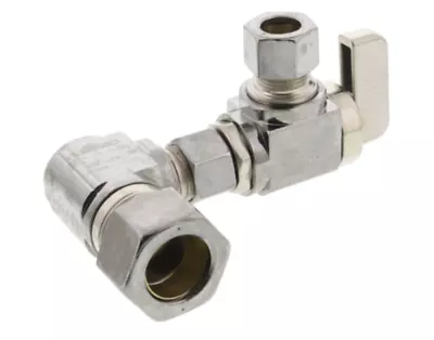 Dahl E33-2386-A Mini-Ball Valve Angle Skirted Toilet Kit 5/8  X 3/8  OD-Compress • $28.99