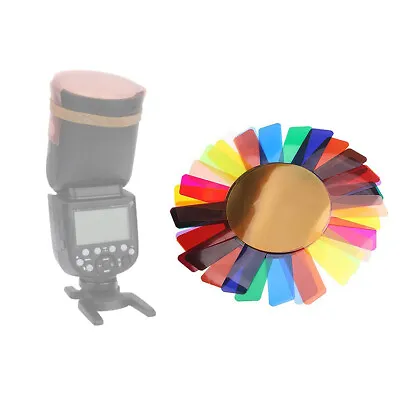 20pcs Gel Color Filter For Godox V1 TTL Round Head Flash Speedlite Speedlight • $6.66