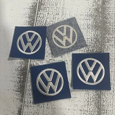 VW VOLKSWAGEN 2.75  DEALERSHIP PATCH Square Unused Auto Blue White VTG 60/70's • $14.99