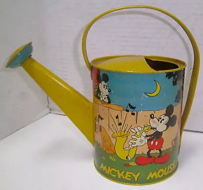 Vintage Early Ohio Art Pie Eyed Mickey Minnie Mouse Pluto Watering Sprinkler Can • $369.99
