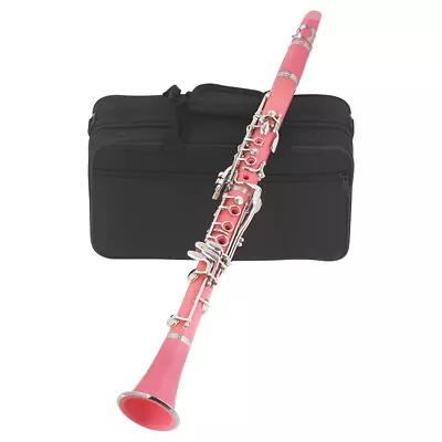 Woodwind Accessories Bb Tone Pink Bakelite Clarinet 17 Key Clarinet • $246.38