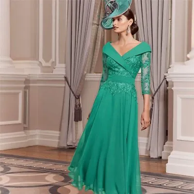 £299.99 • Buy Veni Infantino Green 992013 Dress V Neck Mother Bride Wedding Occasion Guest 18