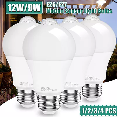 PIR Motion Sensor Light Bulb E27 15W 12W 9W LED Lamp Infrared Auto Energy Saving • $21.99