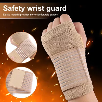 Wrist Support Brace Splint Bandage Syndrome Hand Sprain Steel Carpal Tunnel Gym • £7.49