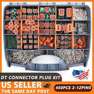 400pcs Genuine DEUTSCH DT Connector Plug Kit 14-16 AWG Stamped Contacts Kit • $53