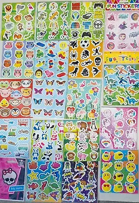 Party Bag Fillers - Mini Stickers - Choice Of 18 Designs - 6 Cards PER ORDER • $2.47